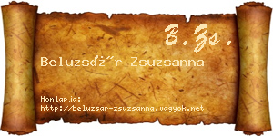 Beluzsár Zsuzsanna névjegykártya
